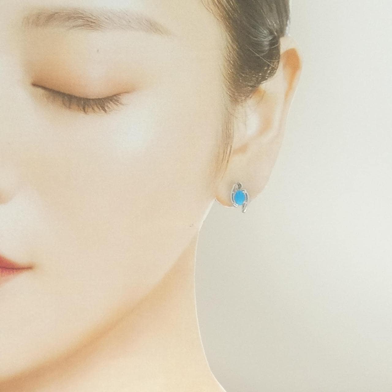 K14WG ターコイズ ピアス
