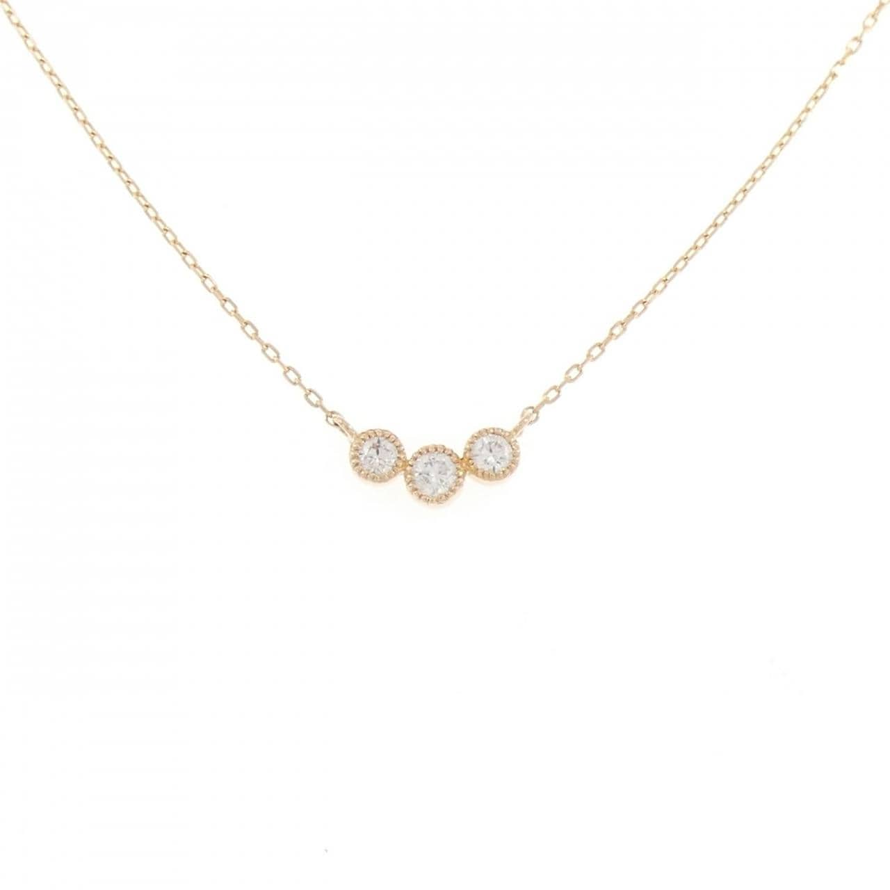 K18PG ダイヤモンド ネックレス 0.10CT