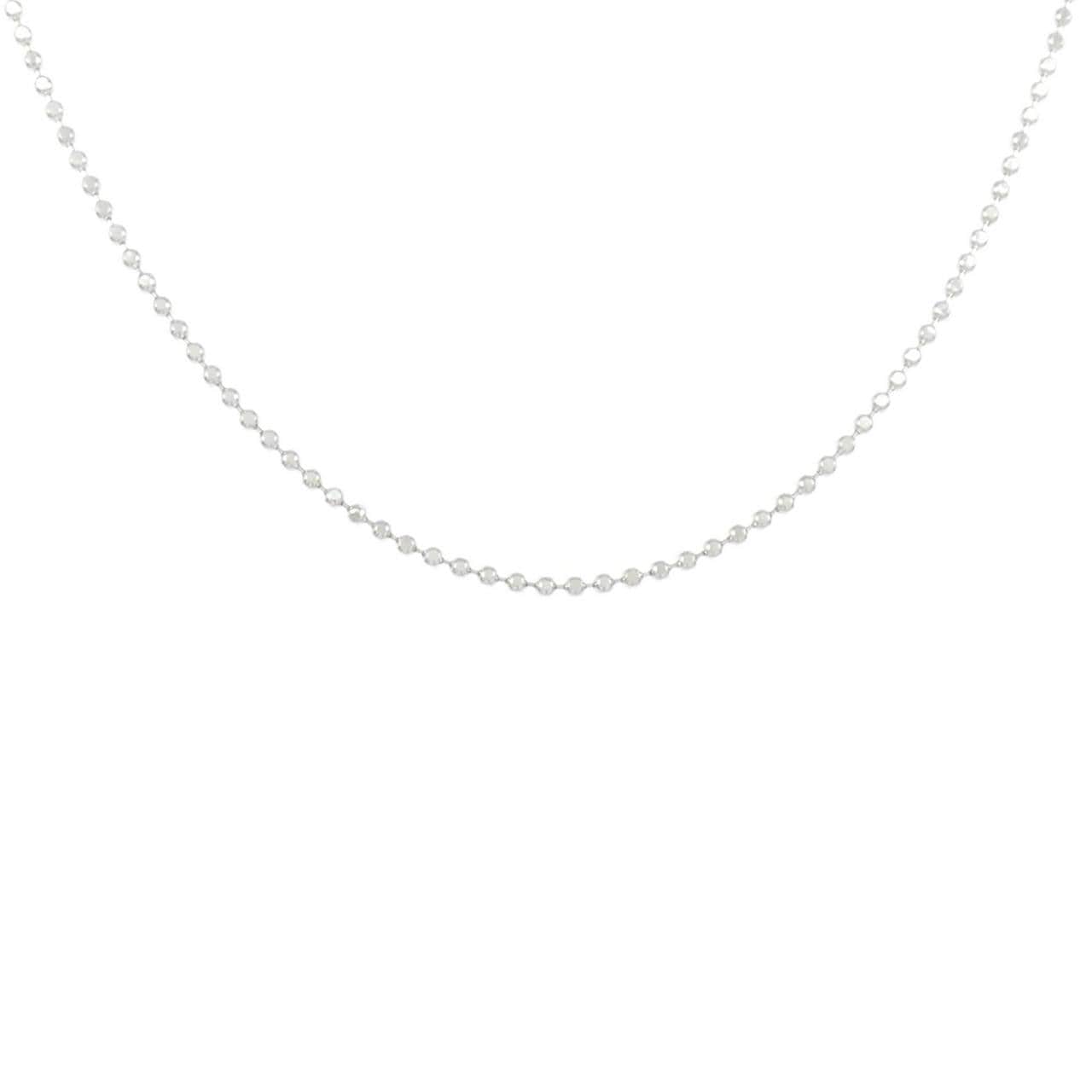 K18WG ボール チェーンネックレス