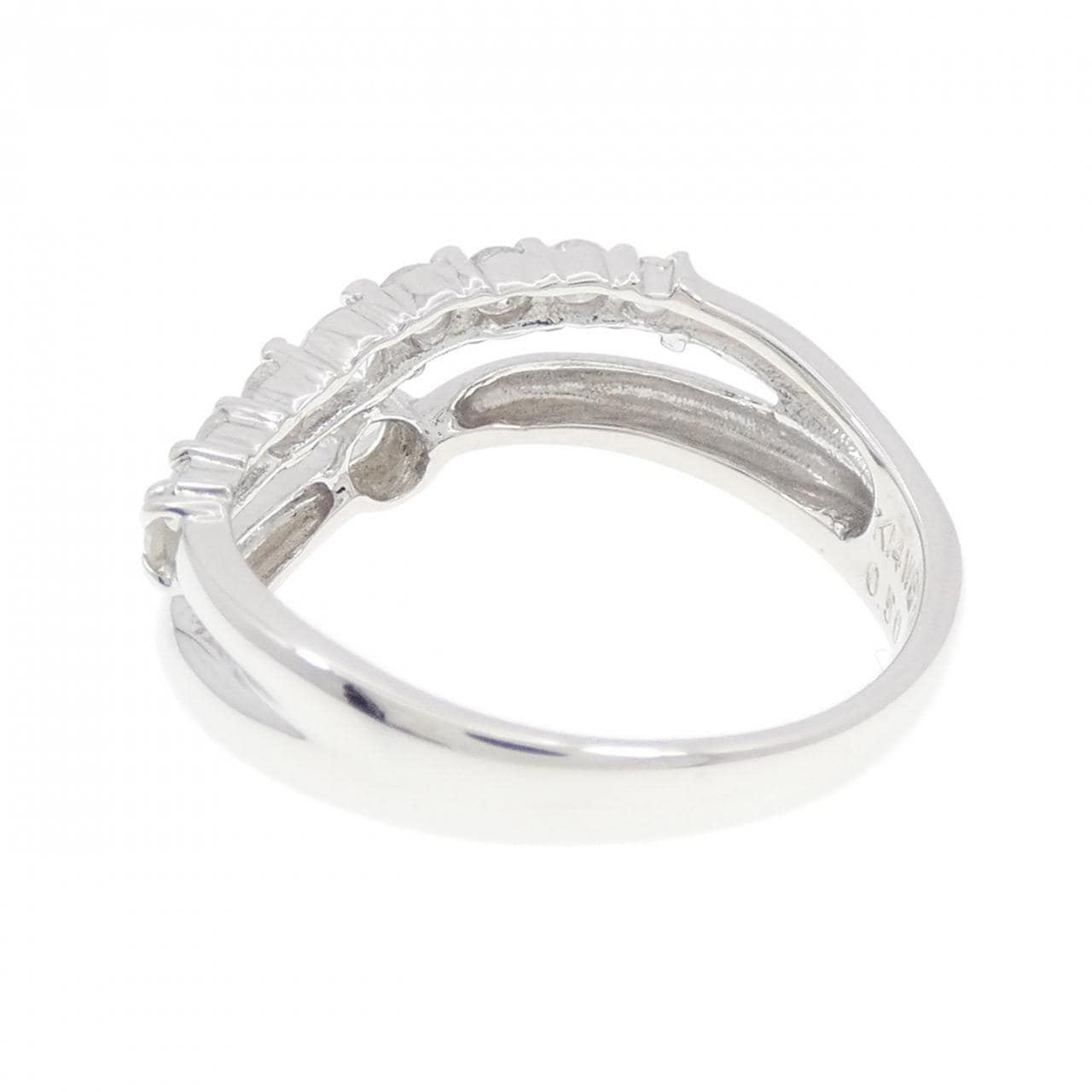 K14WG ダイヤモンド リング 0.50CT