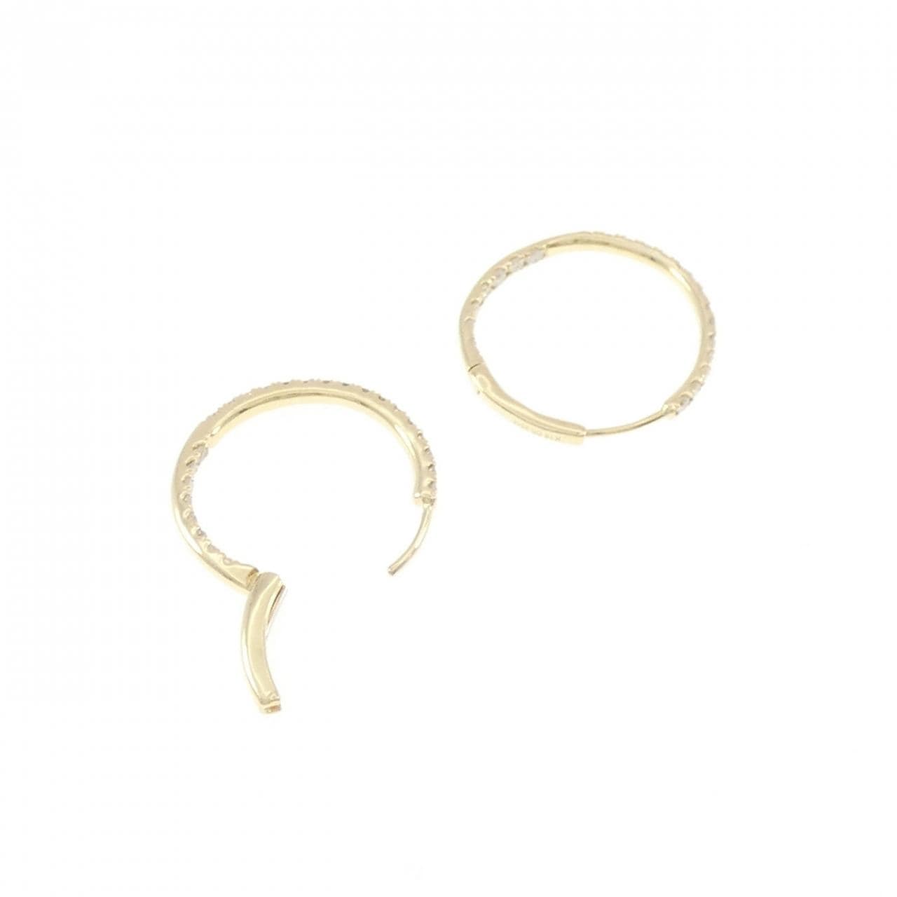 K18YG ダイヤモンド フープ ピアス 0.50CT