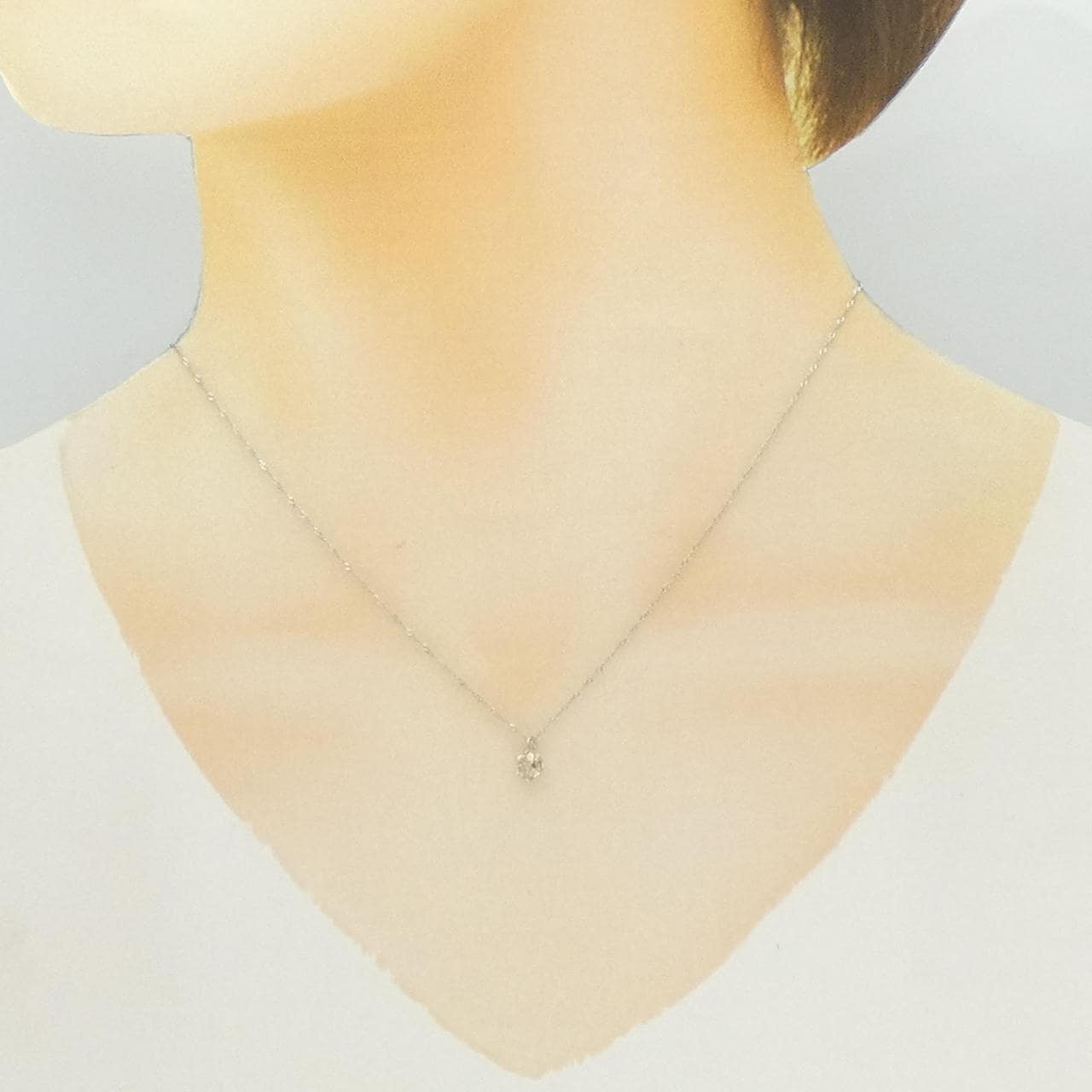 PT900/PT850 ダイヤモンド ネックレス 0.40CT