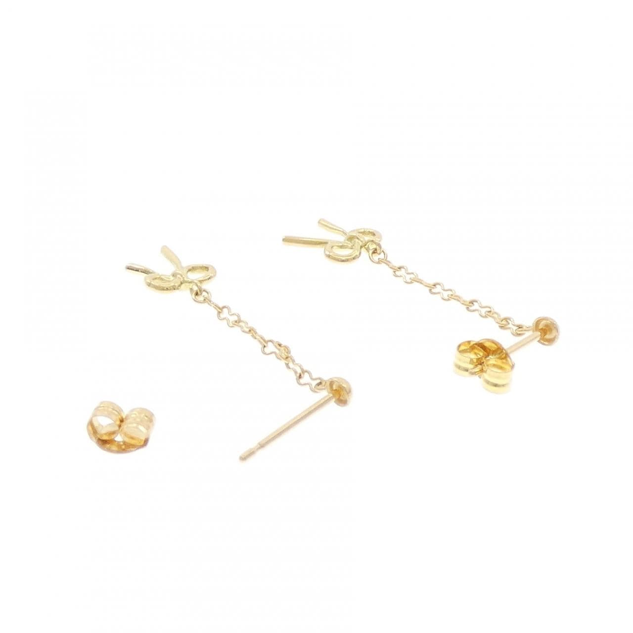 K18YG リボン ピアス