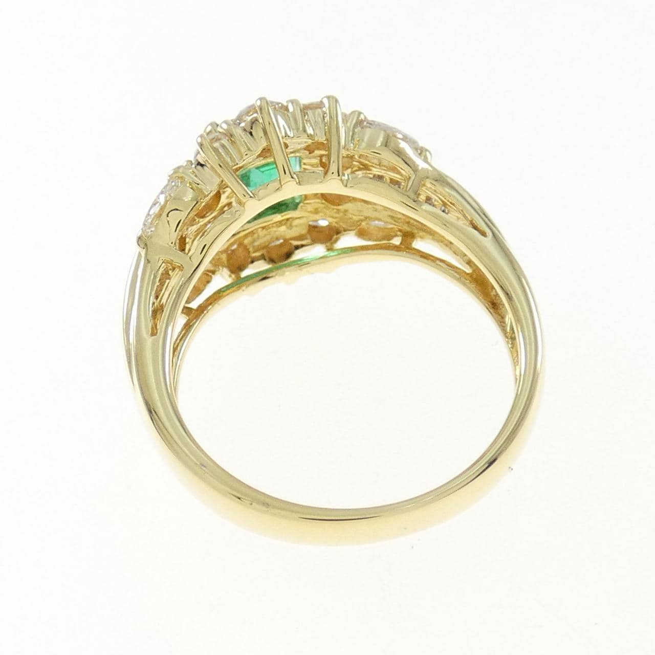 K18YG emerald ring 0.72CT
