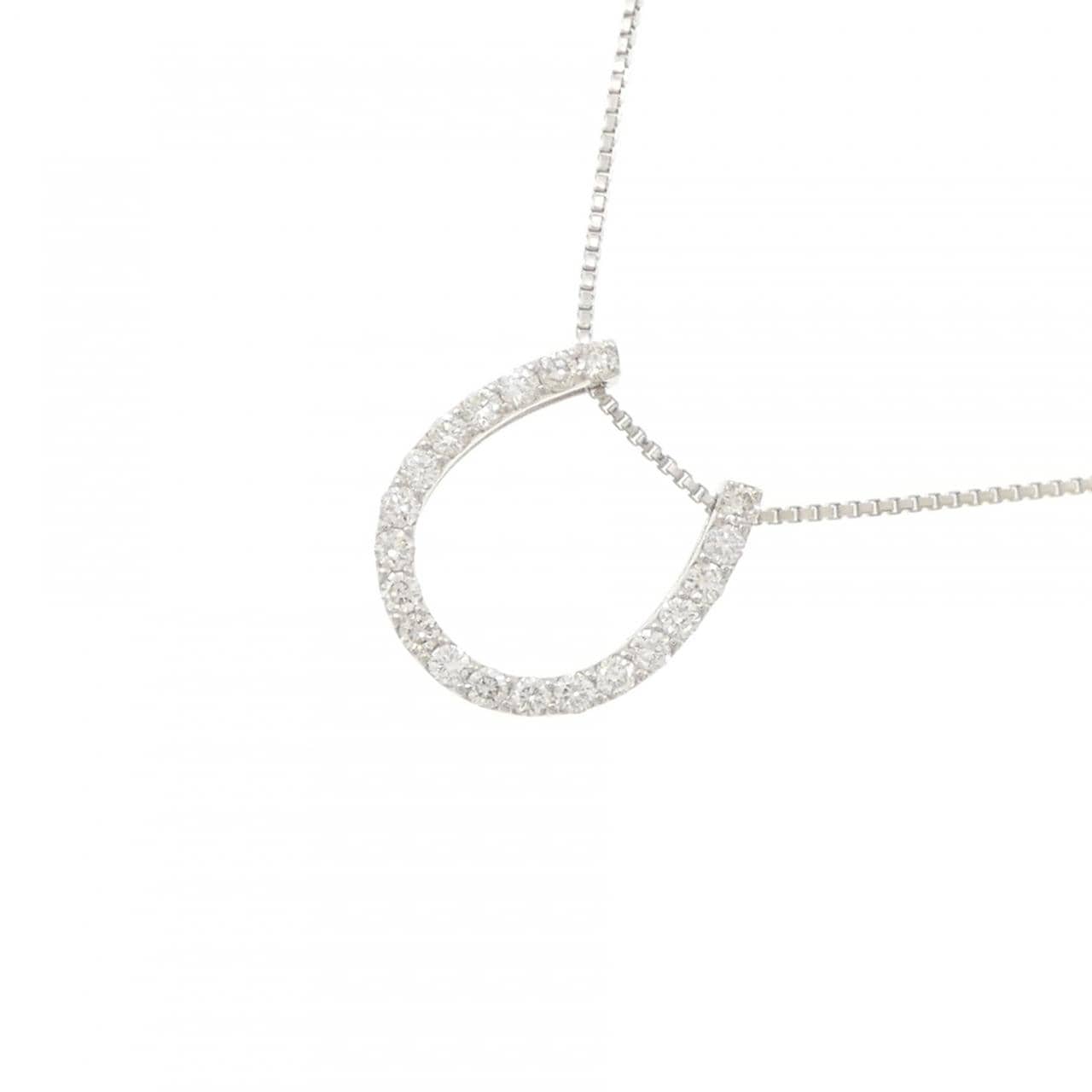 PT900/PT850 ホースシュー ダイヤモンド ネックレス 0.30CT