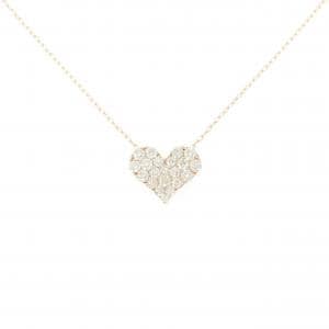 K18PG ハート パヴェ ダイヤモンド ネックレス 1.00CT