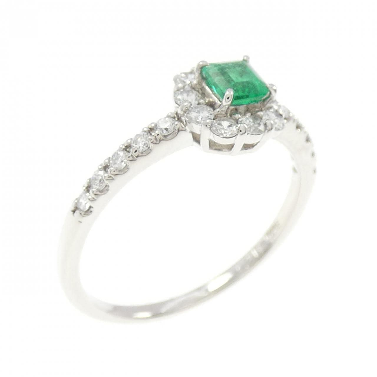 PT950 エメラルド リング 0.21CT