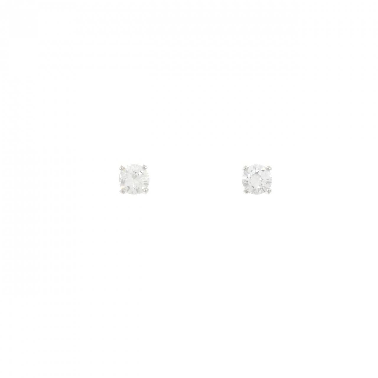 PT950/PT900 ソリティア ダイヤモンド ピアス 0.38CT
