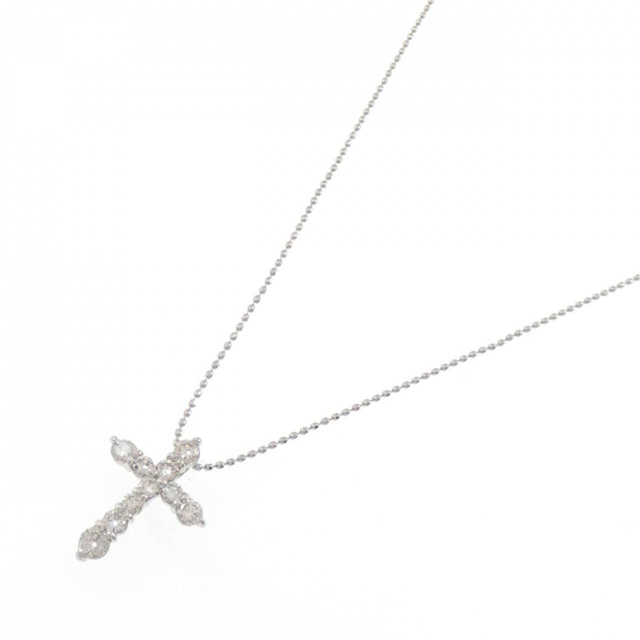 PT900/PT850 クロス ダイヤモンド ネックレス 0.50CT