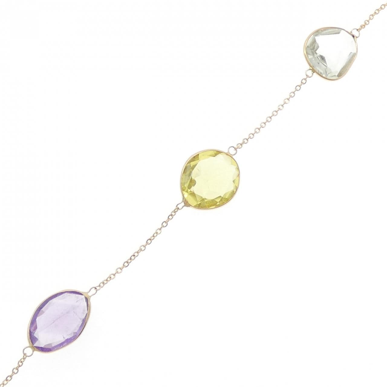 K18YG カラーストーン ブレスレット