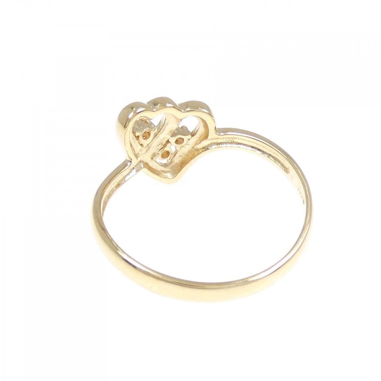 K18YG heart Diamond ring
