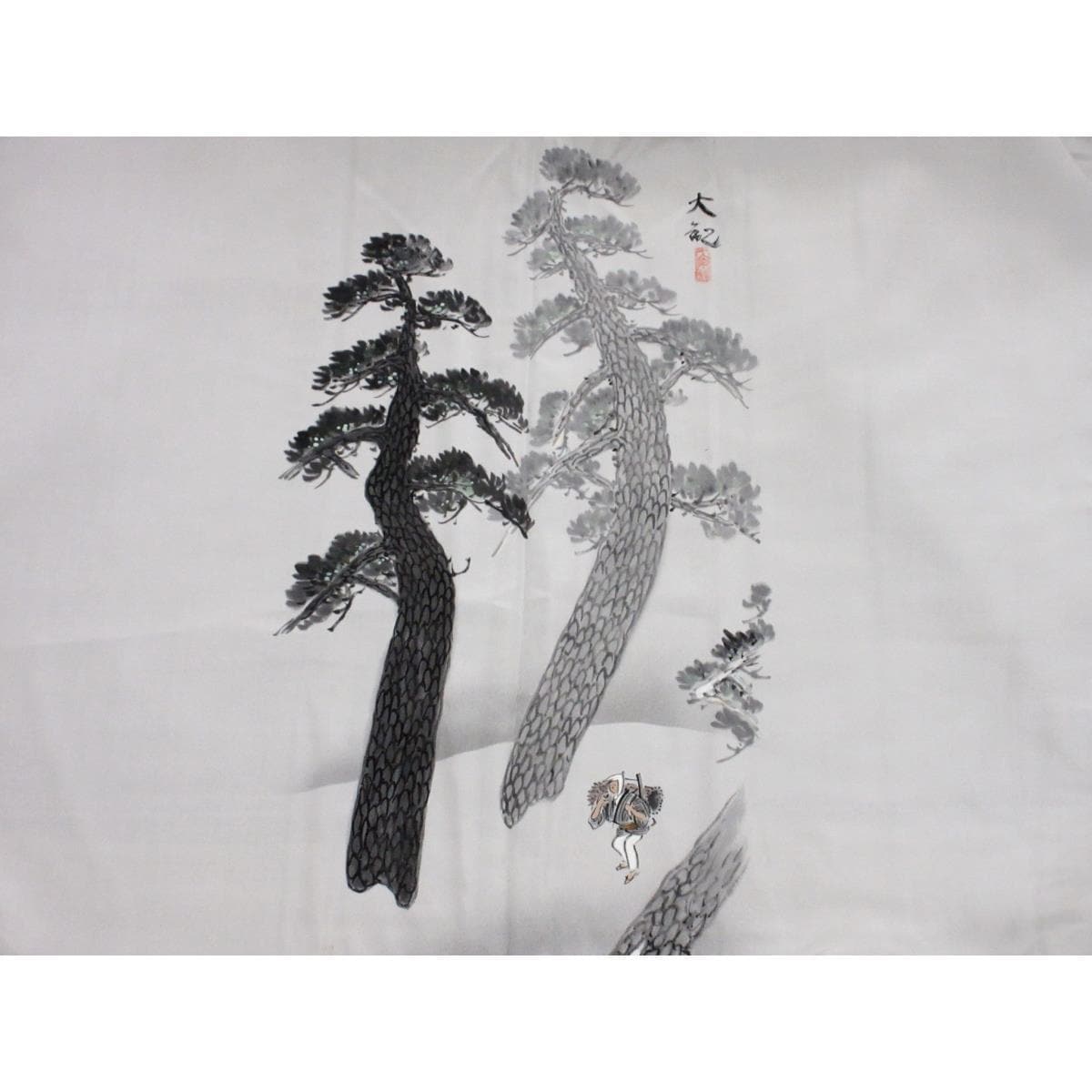 男士Ooshima Tsumugi 100 根和服羽織套裝（2 件）