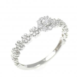 PT999 フラワー ダイヤモンド リング 0.13CT