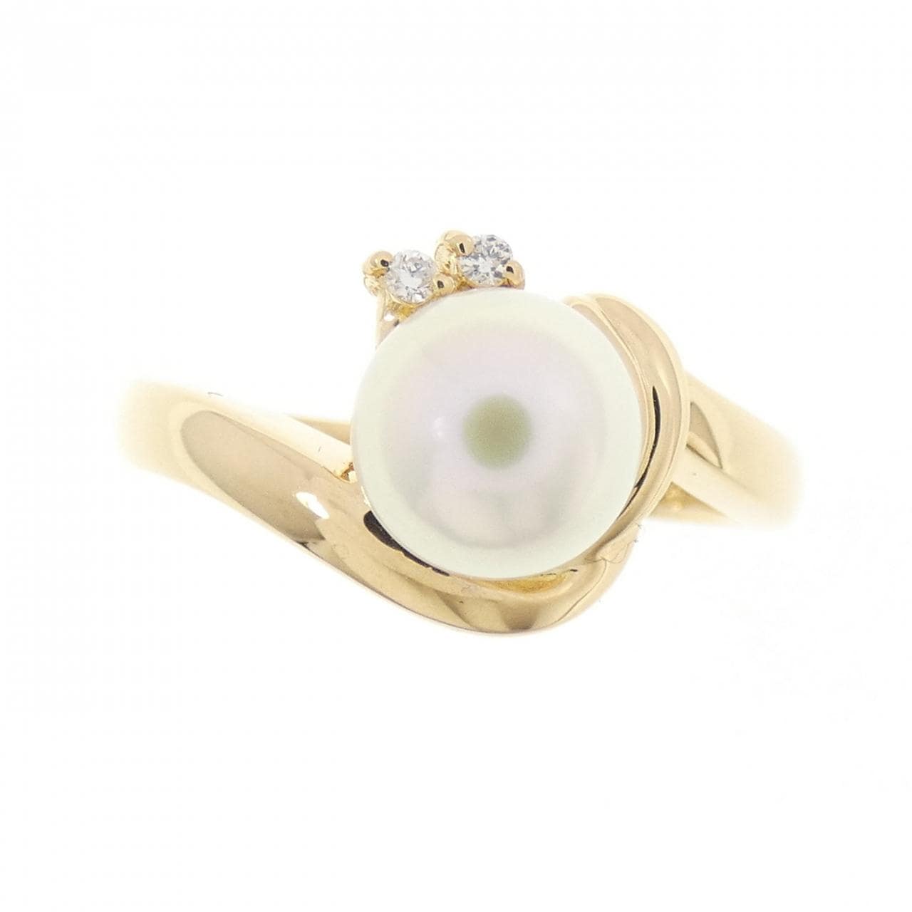 K18YG アコヤパール リング 6.4mm