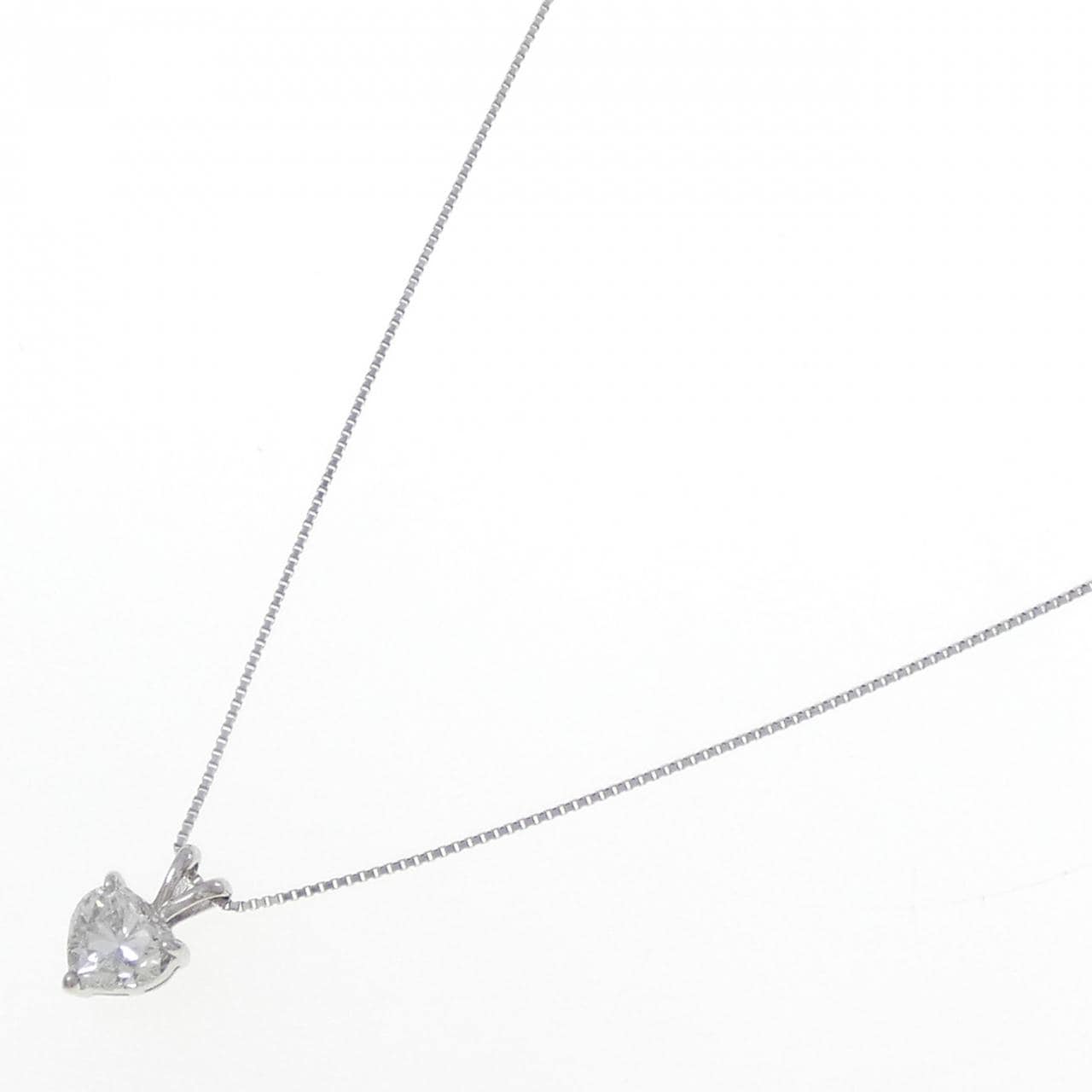 PT900/PT850 ハート ダイヤモンド ネックレス 0.622CT