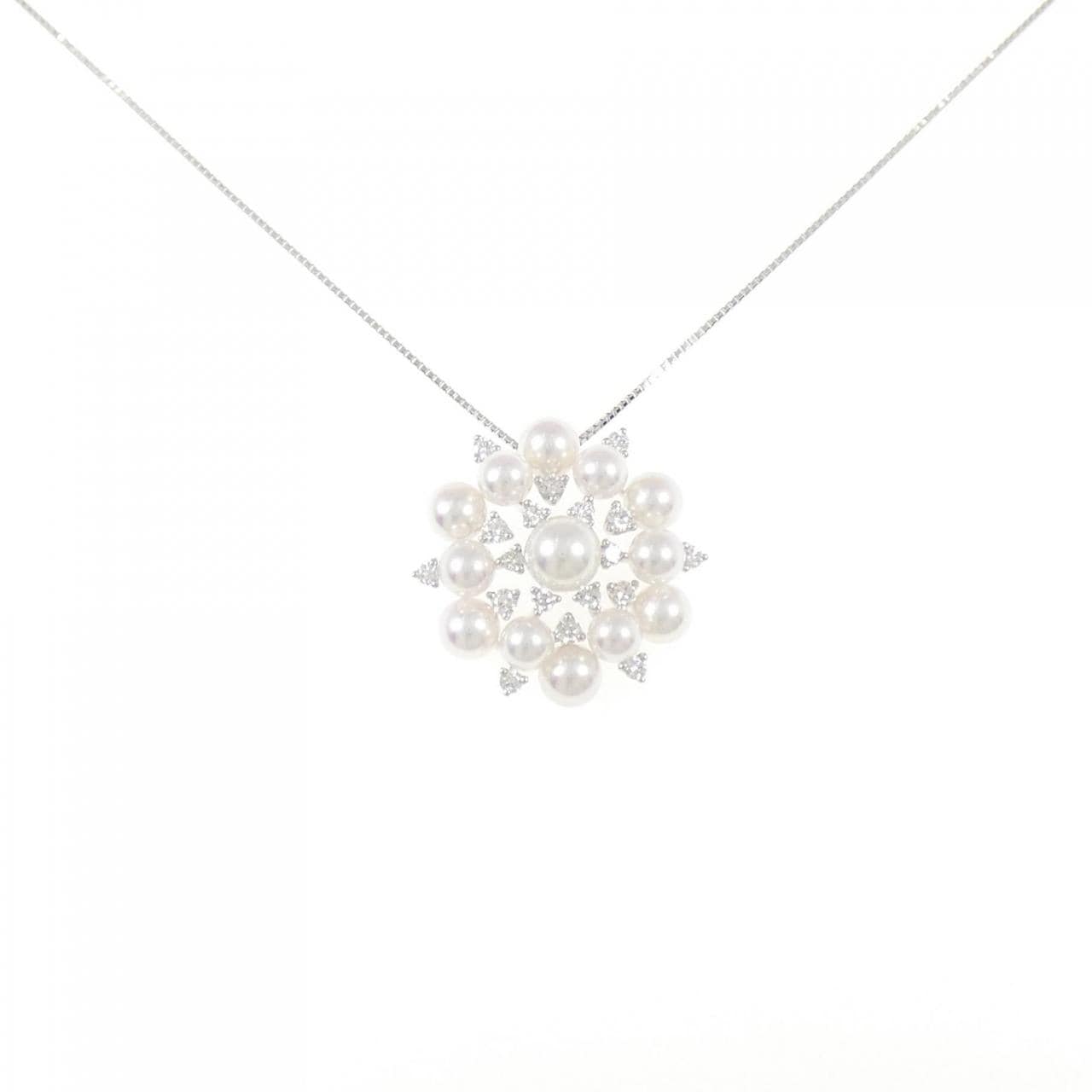 K18WG アコヤパール ネックレス