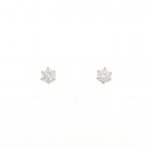 PT900 ソリティア ダイヤモンド ピアス 0.30CT