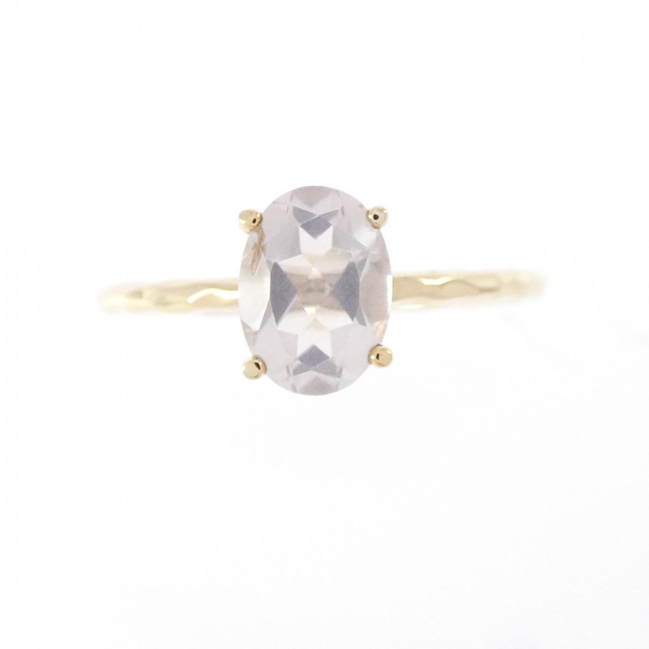 K10YG ローズクオーツ リング 0.72CT