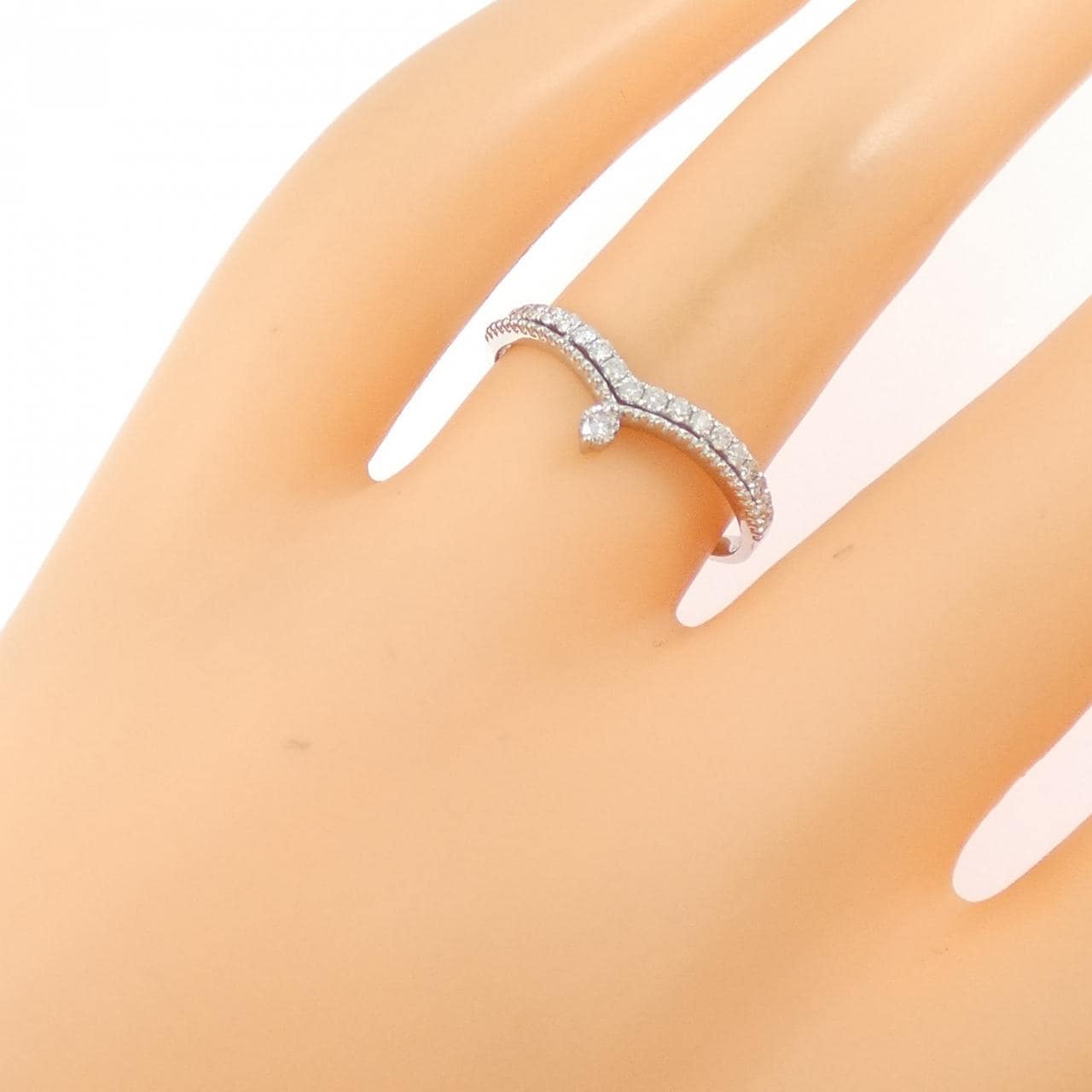 PT950 ダイヤモンド リング 0.033CT