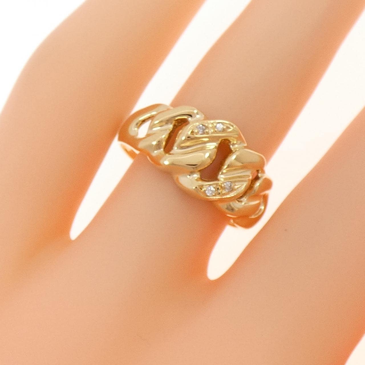 K18YG ダイヤモンド リング 0.02CT