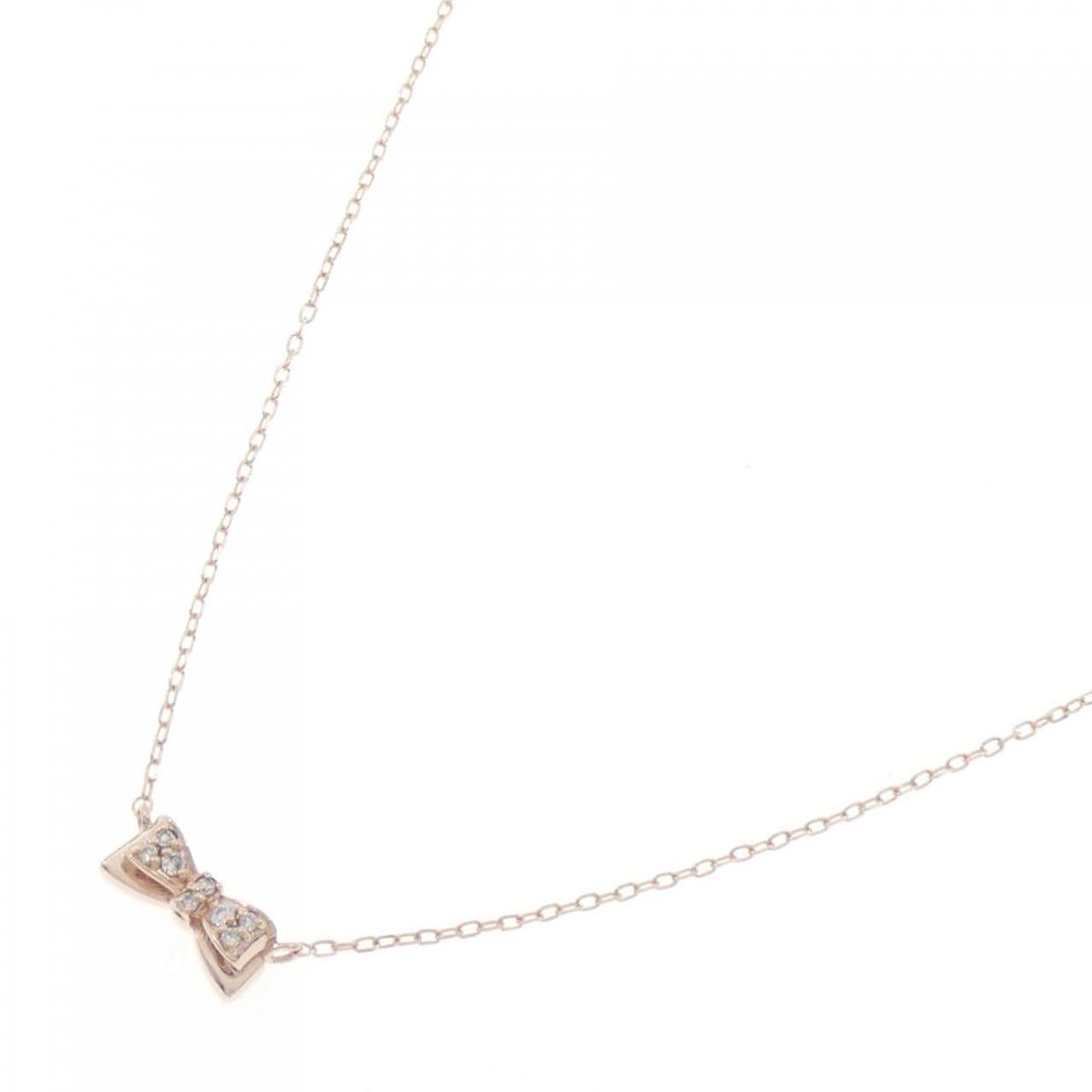 クミキョク K10PG ネックレス 0.05CT
