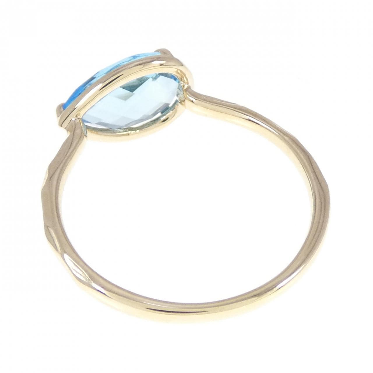 K10YG blue Topaz ring