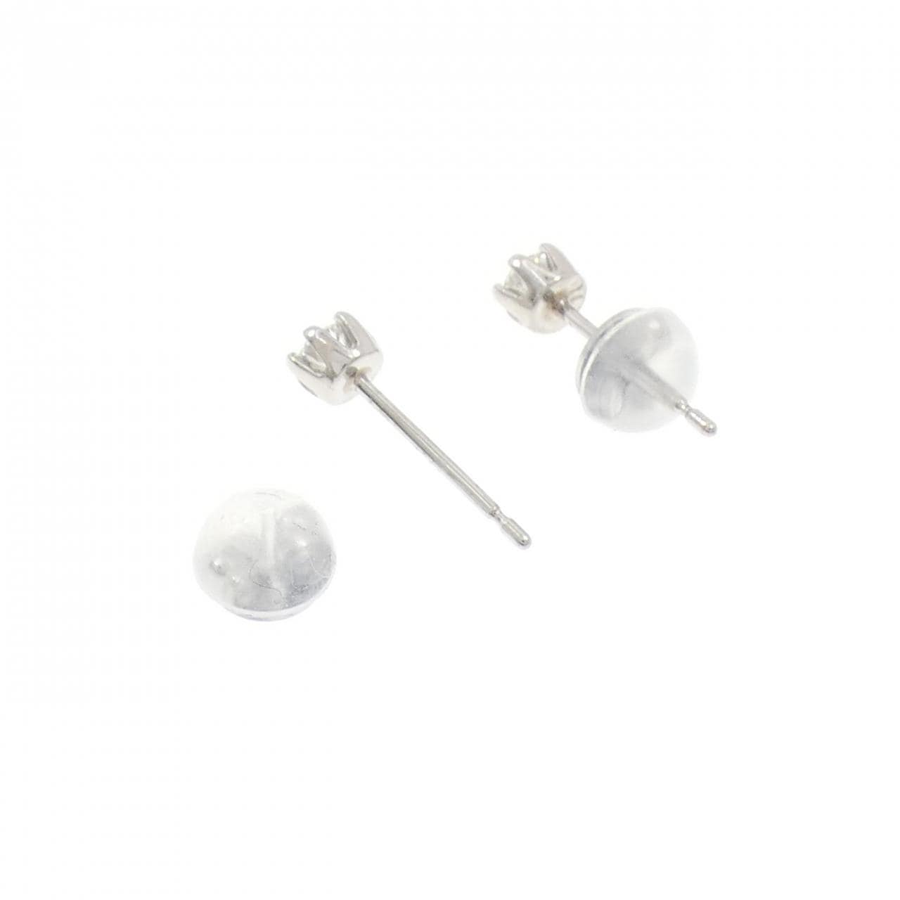 PT900 ソリティア ダイヤモンド ピアス 0.20CT