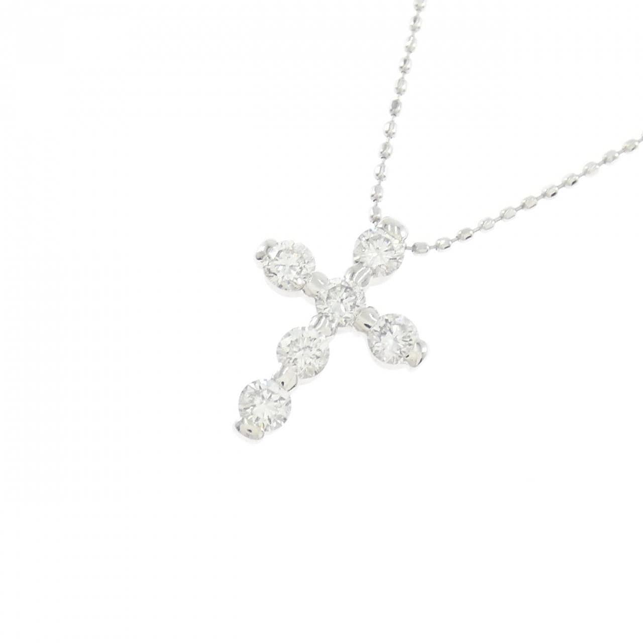 PT900/PT850 クロス ダイヤモンド ネックレス 0.50CT