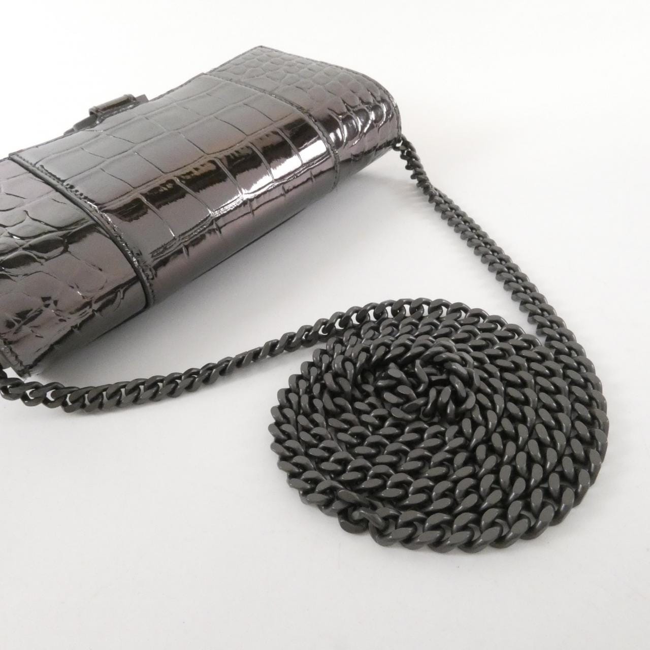 バレンシアガ アワーグラス チェーン ウォレット 656050 1S495 チェーンウォレット