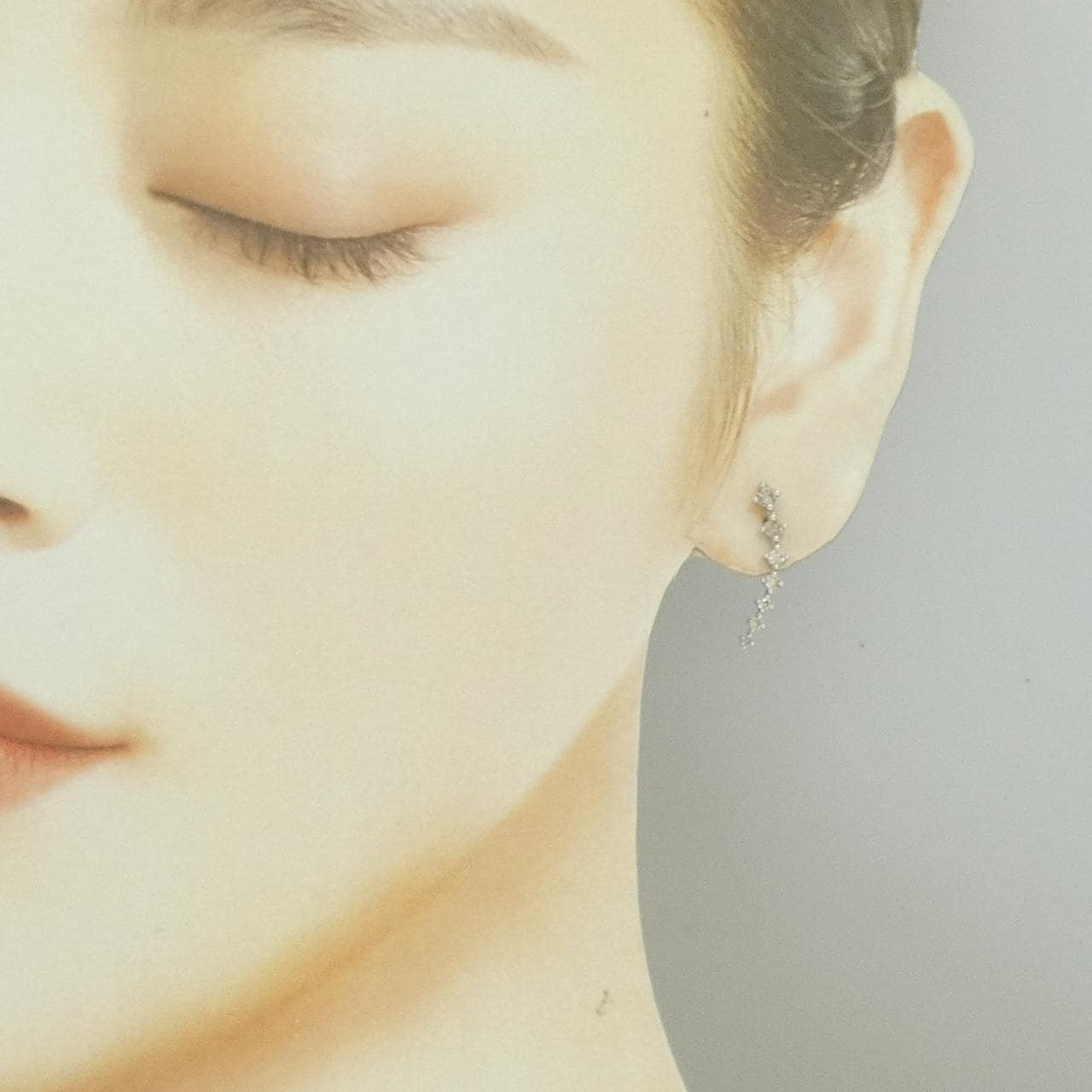 K18WG ダイヤモンド ピアス 0.40CT