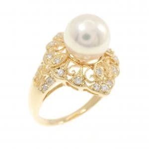 K18YG アコヤパール リング 8.0mm