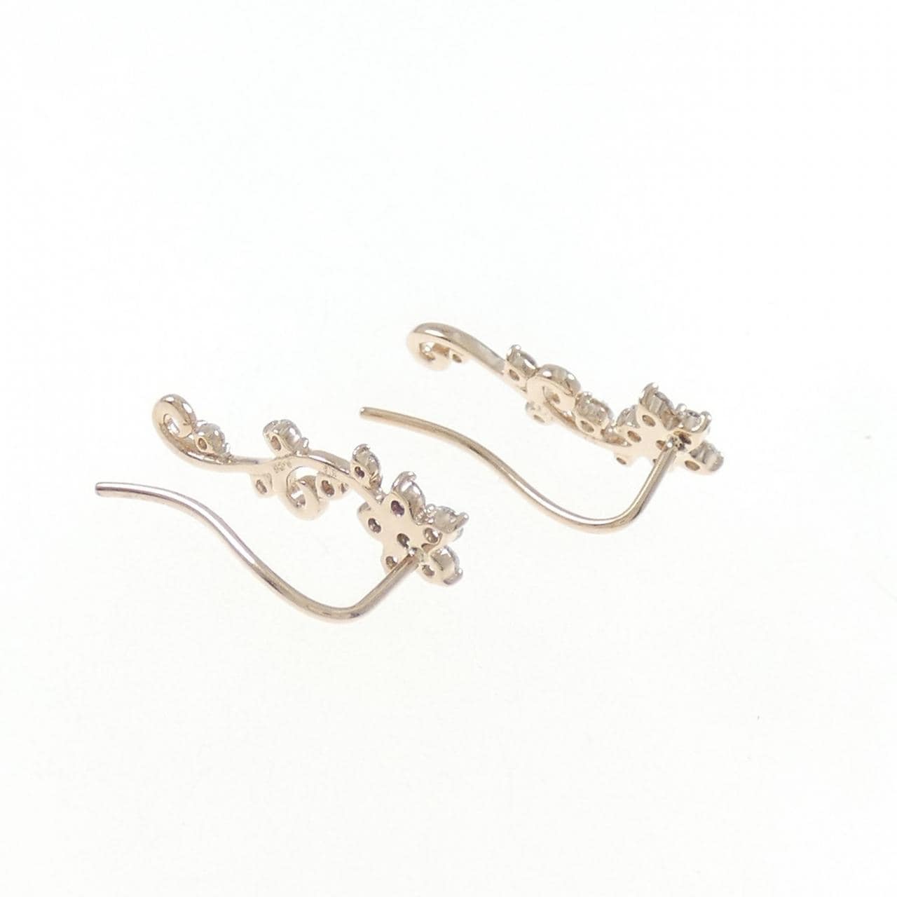 K18PG 花形鑽石耳環 0.50CT