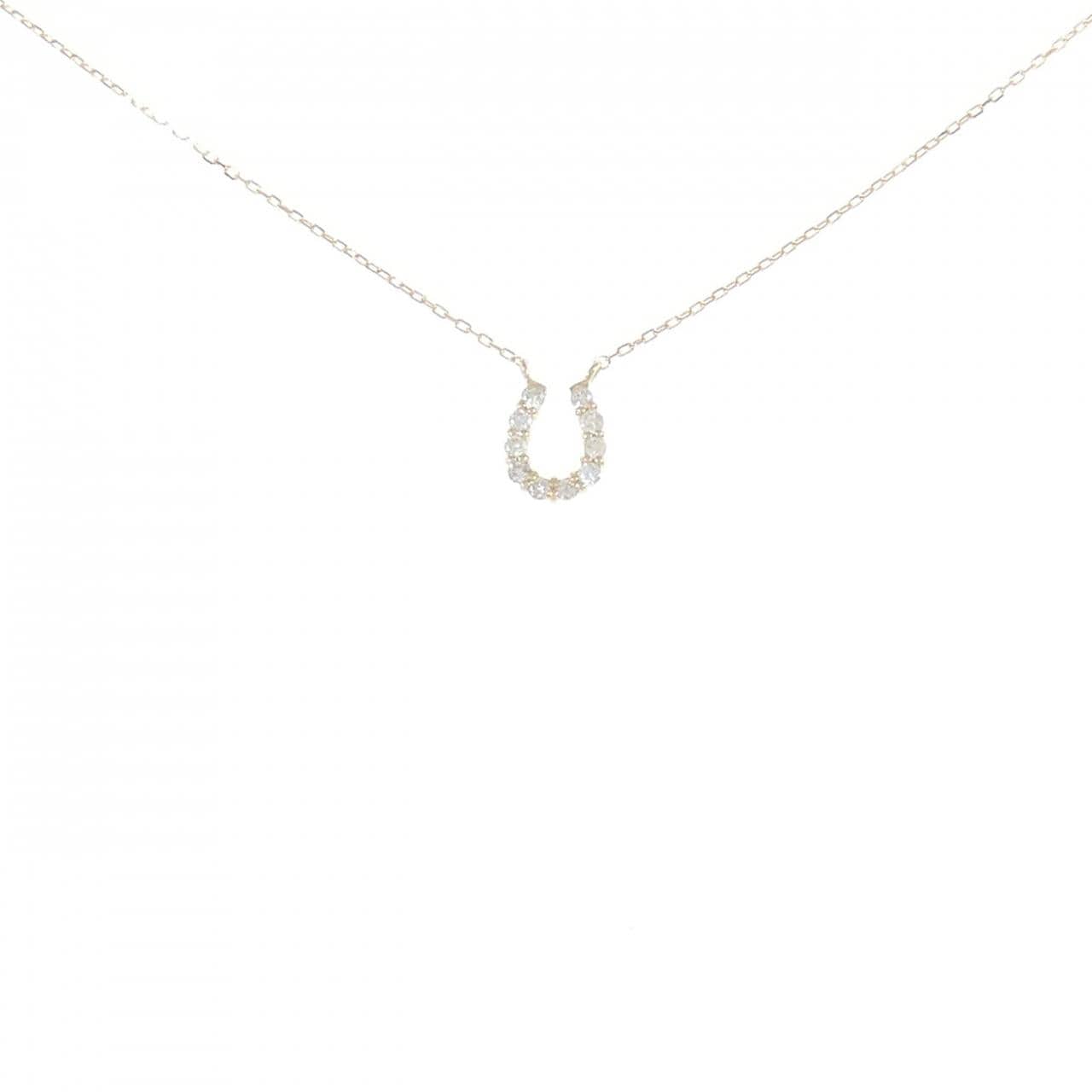 [BRAND NEW] K18YG Dahorshoe Diamond Necklace 0.10CT