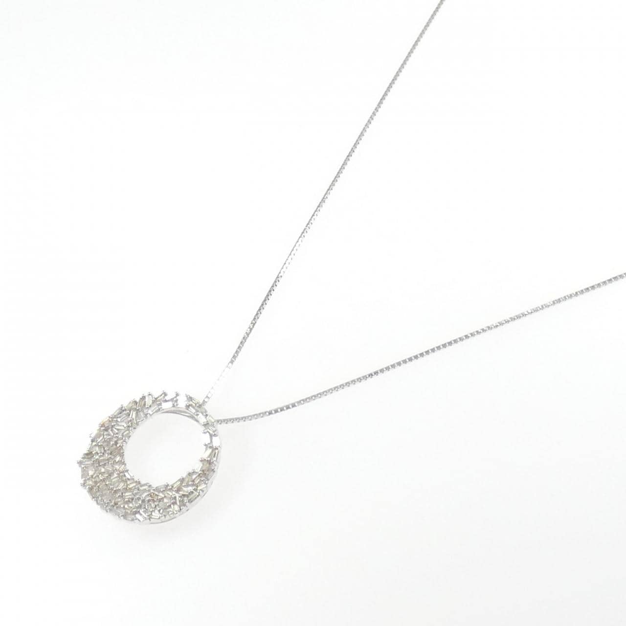 K18WG ダイヤモンド ネックレス 0.55CT