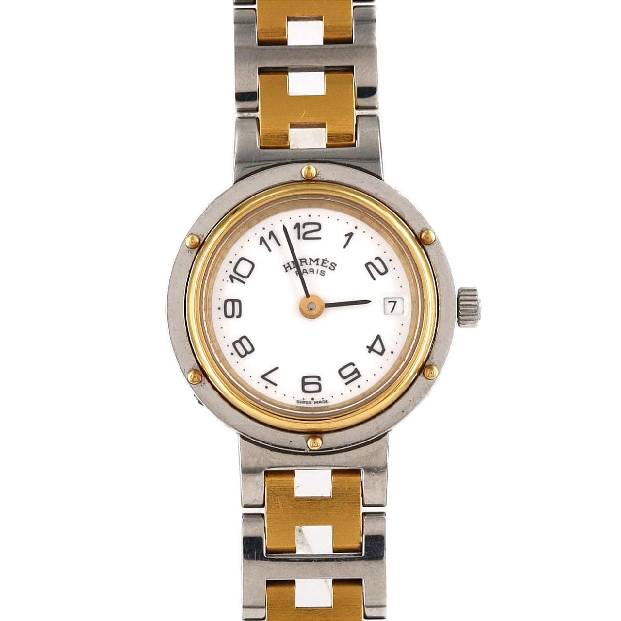 【ノーメンテナンス還元価格】エルメス クリッパー コンビ SSxGP クォーツ