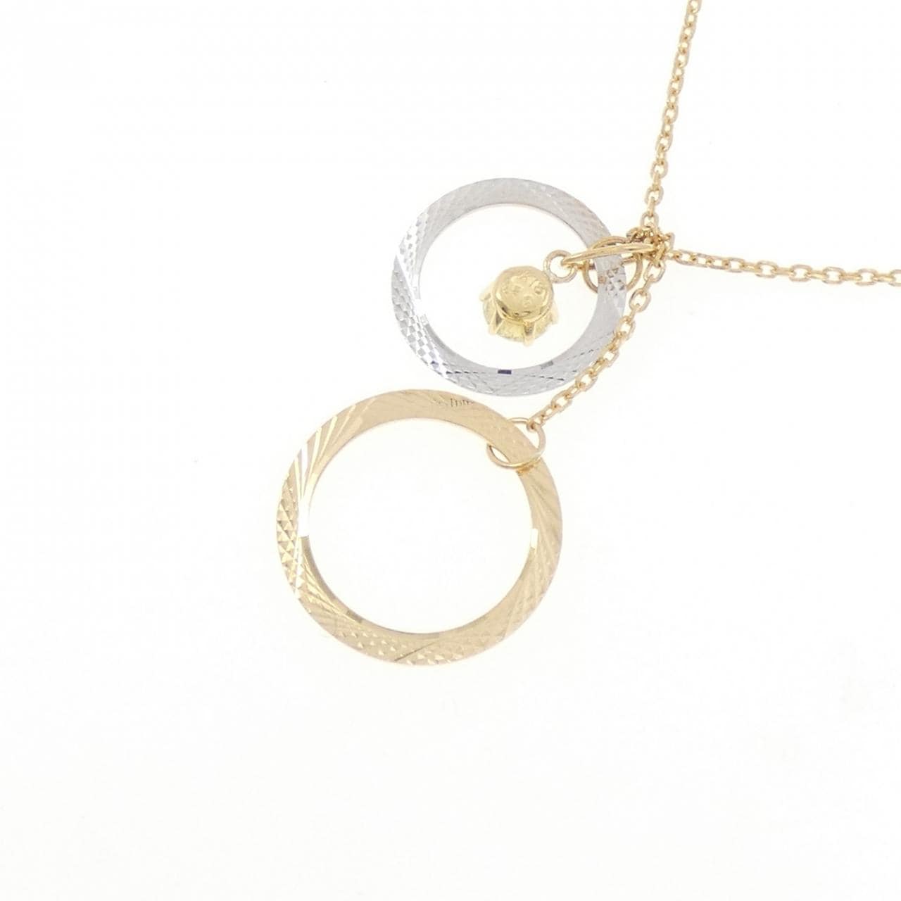 K18YG/K18WG ダイヤモンド ネックレス 0.20CT