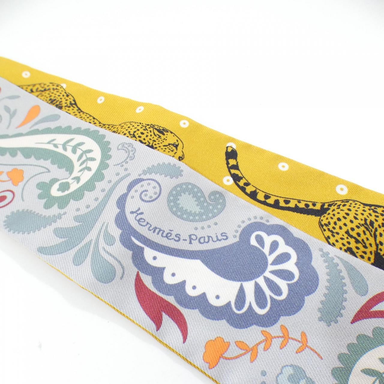 HERMES GUEPARDS BANDANA Twilly 064179S Scarf