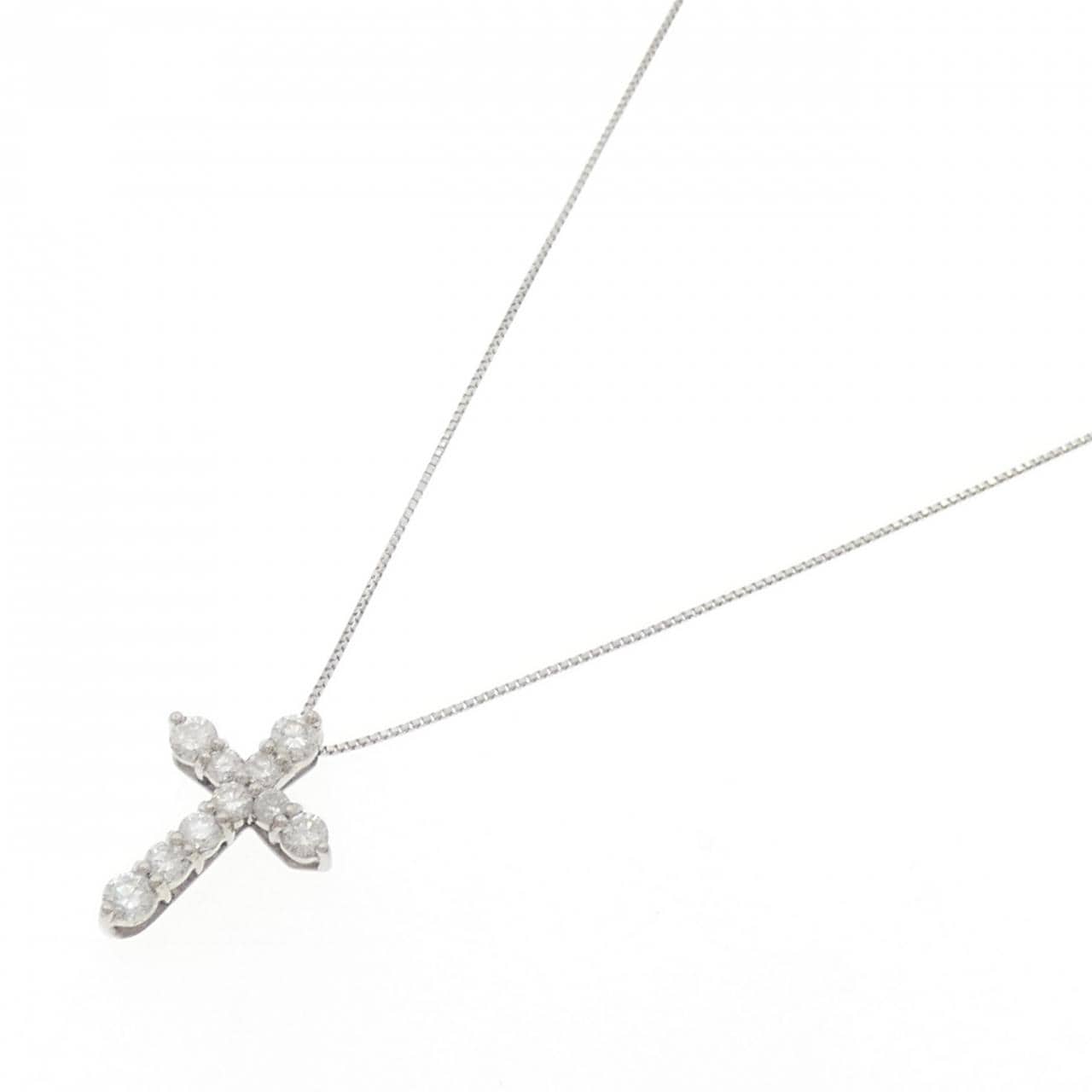 PT900/PT850 クロス ダイヤモンド ネックレス 1.00CT