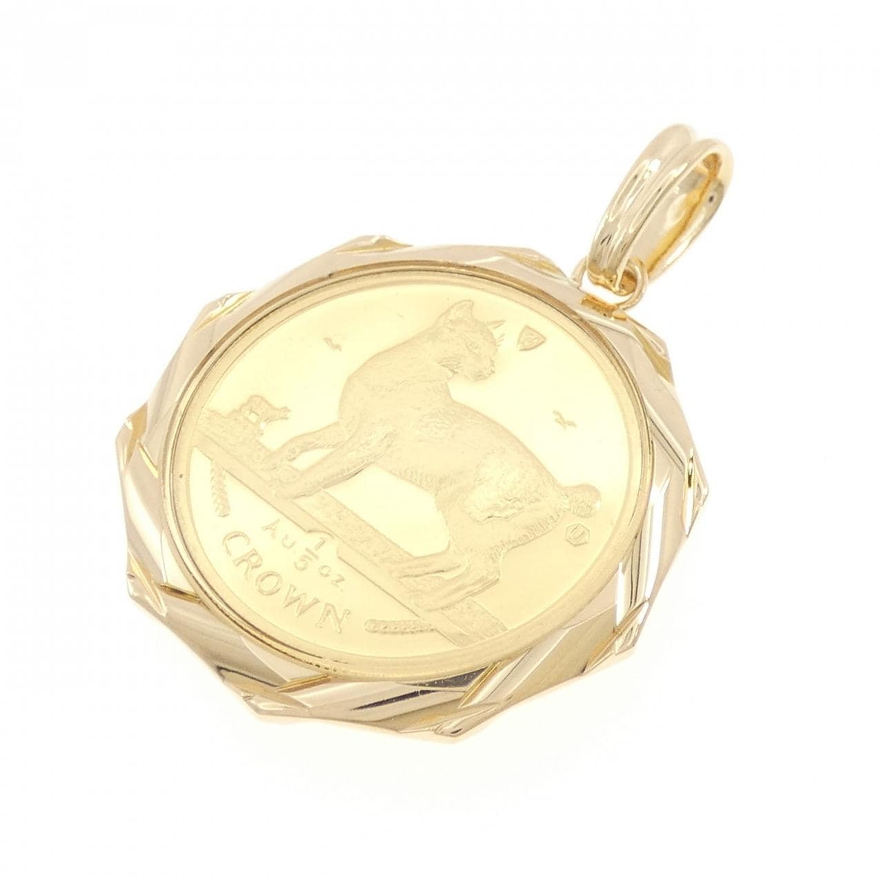 K18YG(枠) コイン ペンダント