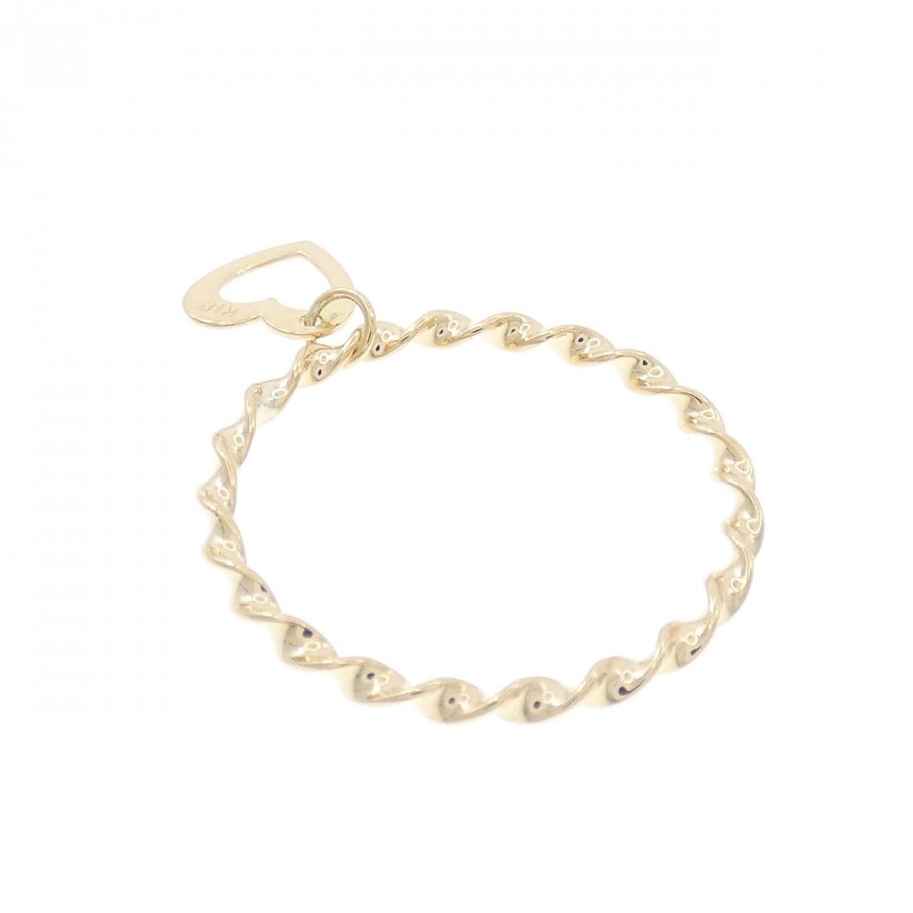 K18YG ハート リング