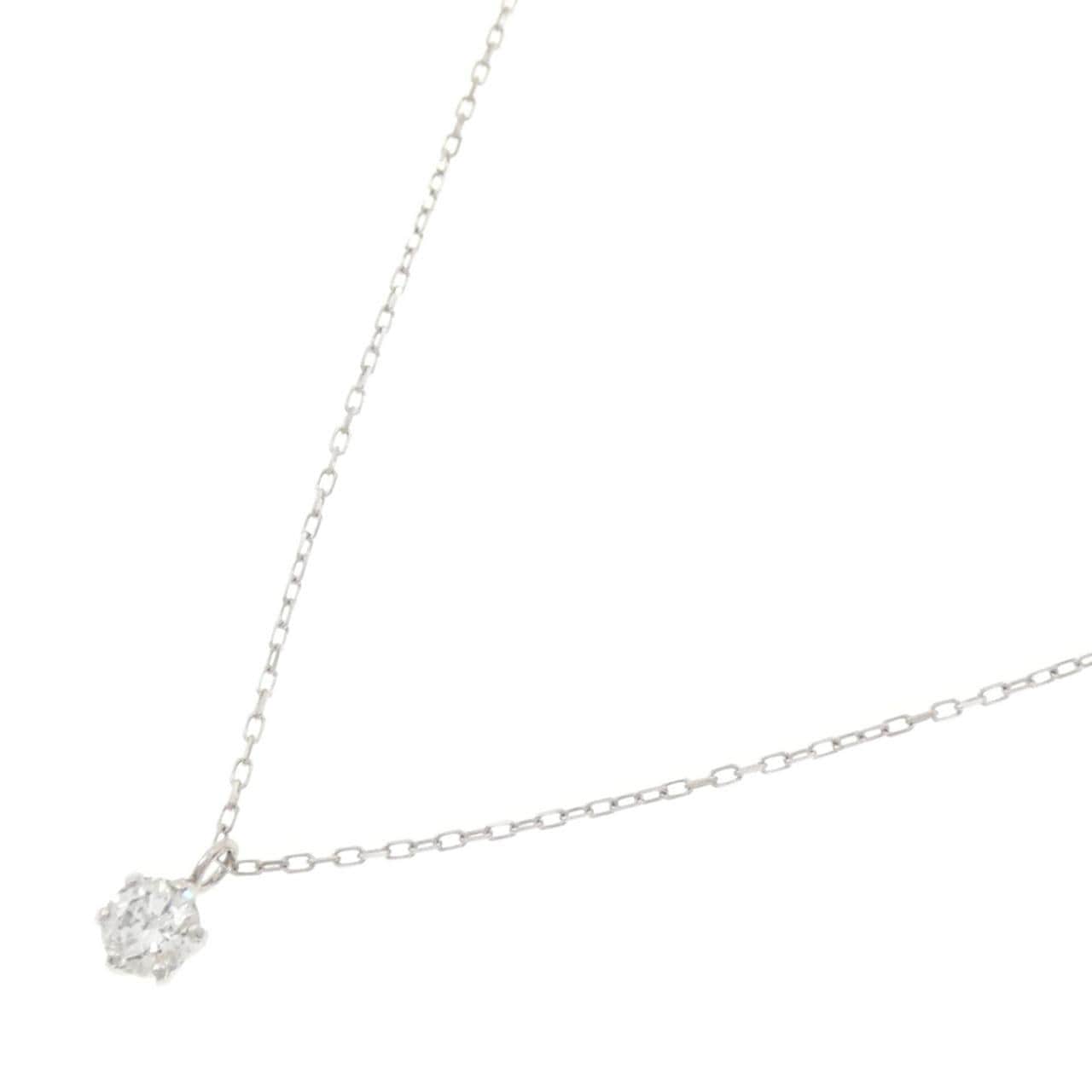 PT900/PT850 ソリティア ダイヤモンド ネックレス 0.20CT