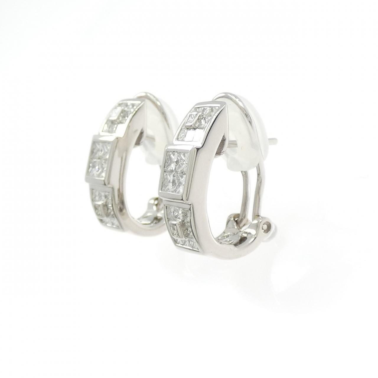 K18WG ダイヤモンド ピアス 0.70CT
