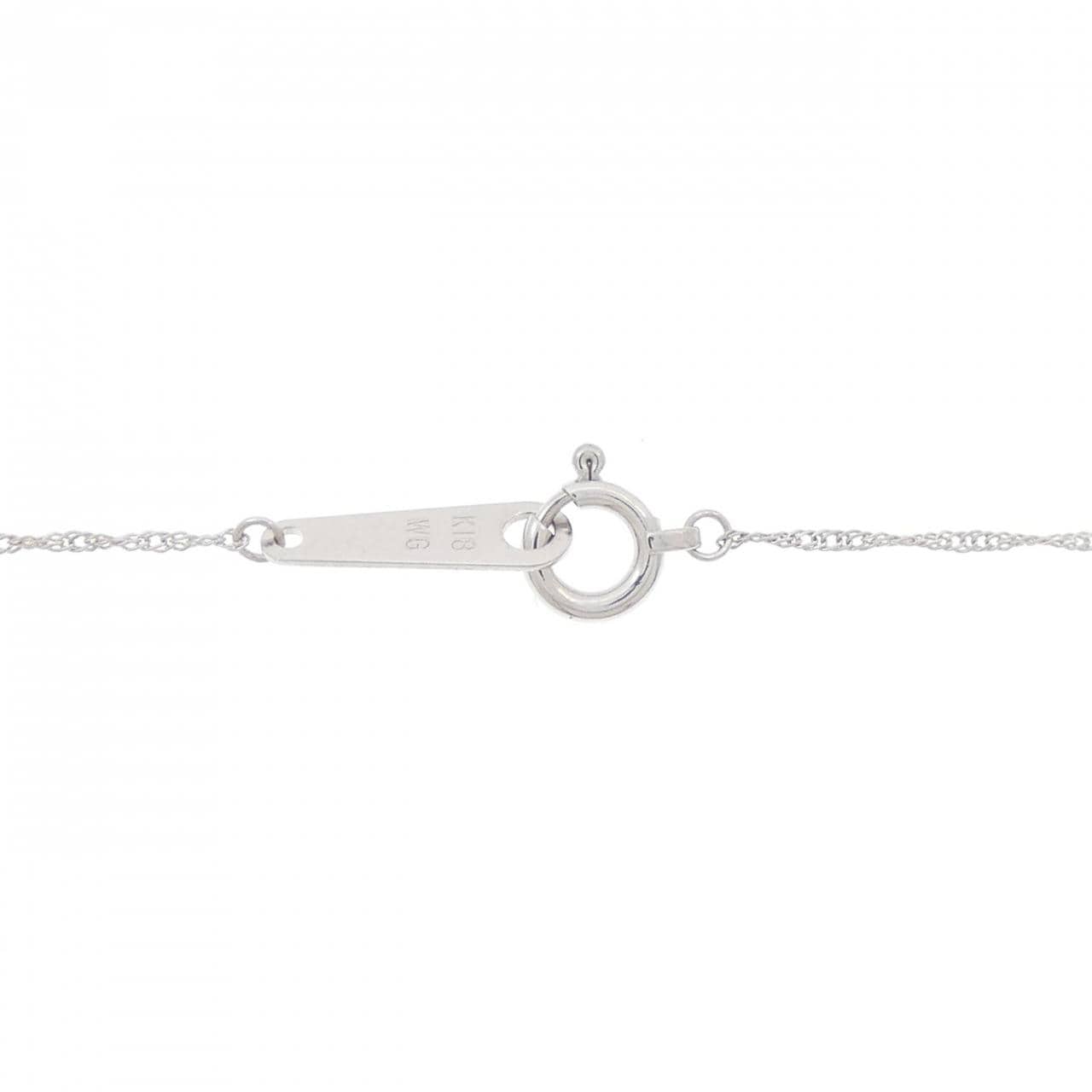 K18WG ダイヤモンド ネックレス 0.3CT