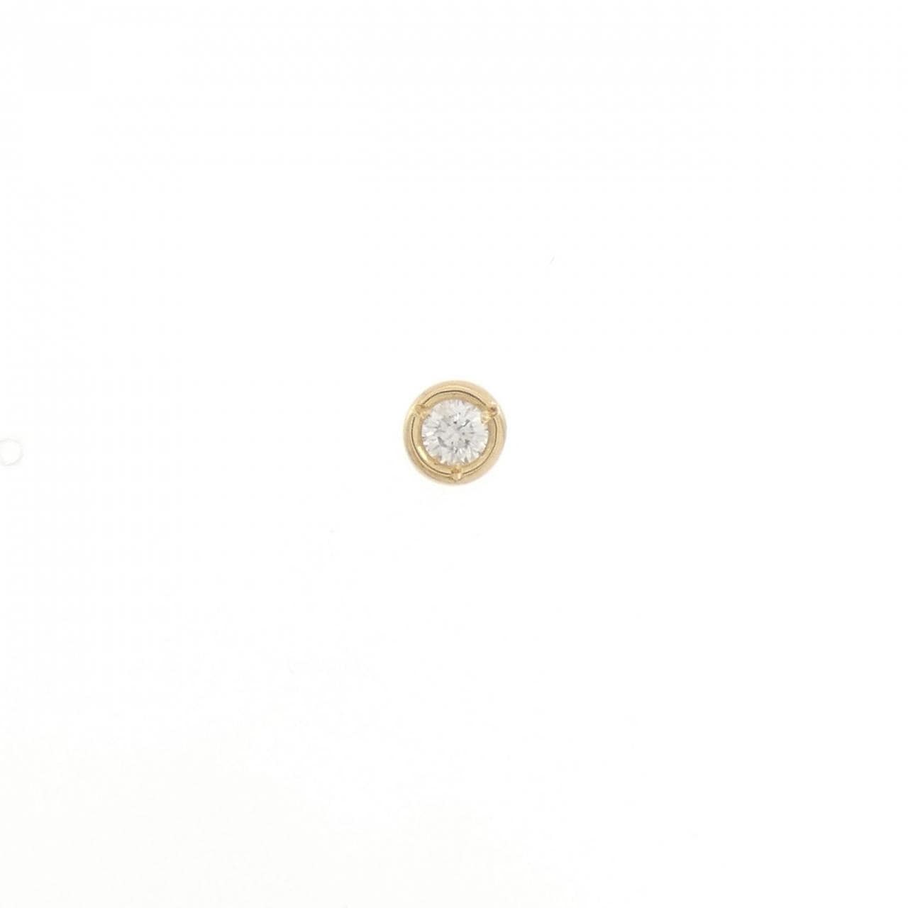 K18YG ダイヤモンド ピアス 0.11CT 片耳