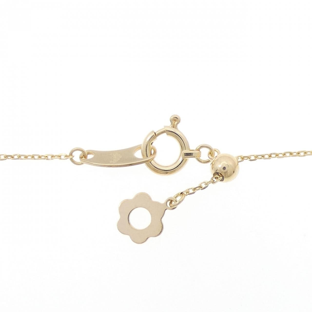 K18YG 2WAY Initial K Diamond Necklace 0.08CT