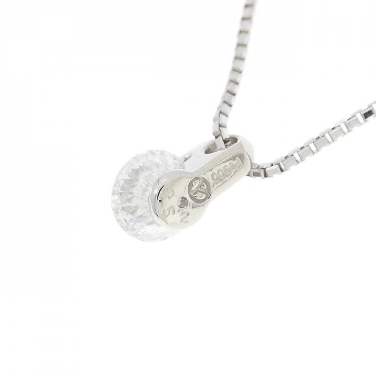 PT900 ソリティア ダイヤモンド ネックレス 0.52CT