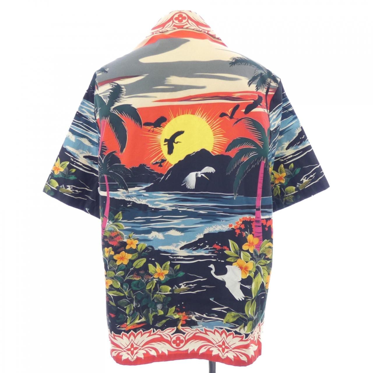 ルイヴィトン LOUIS VUITTON プリントショートスリーブコットンシャツ HRS12WKIS S／Sシャツ