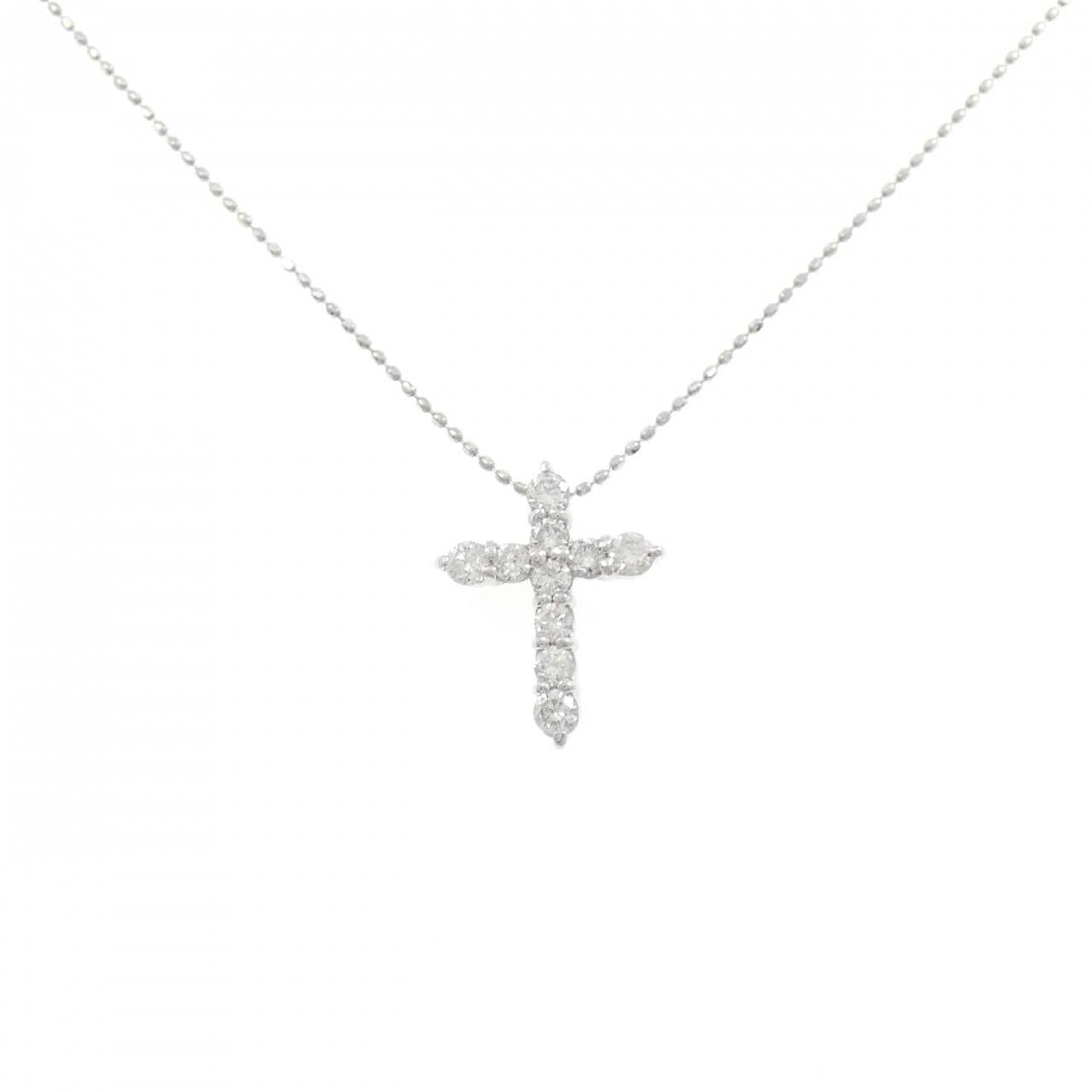 PT900/PT850 クロス ダイヤモンド ネックレス 0.50CT