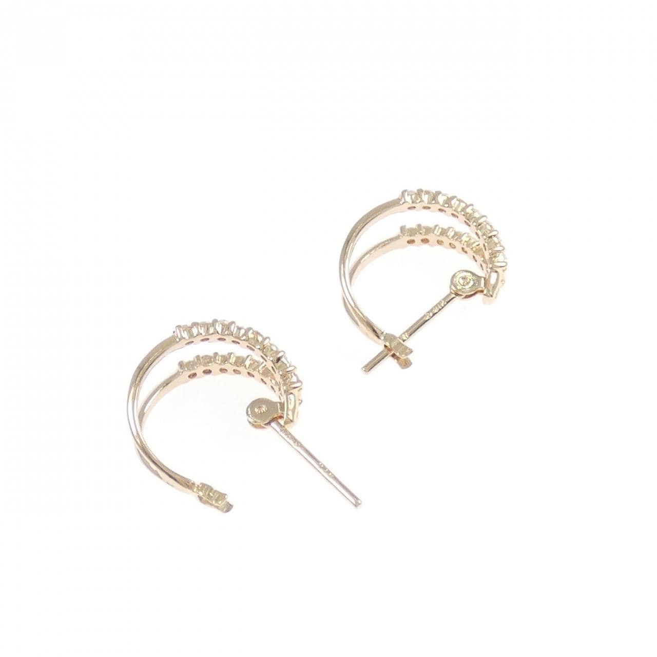 K18PG ダイヤモンド ピアス 0.20CT