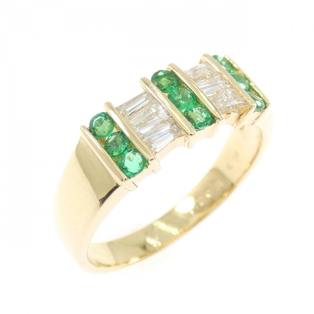K18YG エメラルド リング 0.24CT